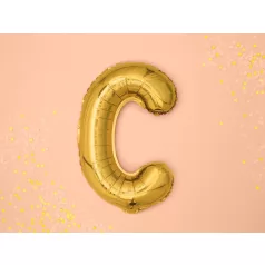 "C" betű fólia lufi 35cm arany