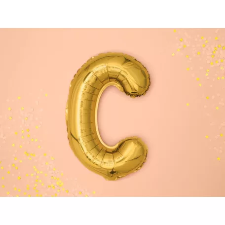 "C" betű fólia lufi 35cm arany