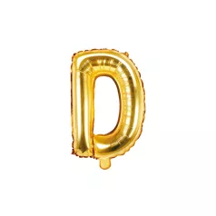 "D" betű fólia lufi 35cm arany