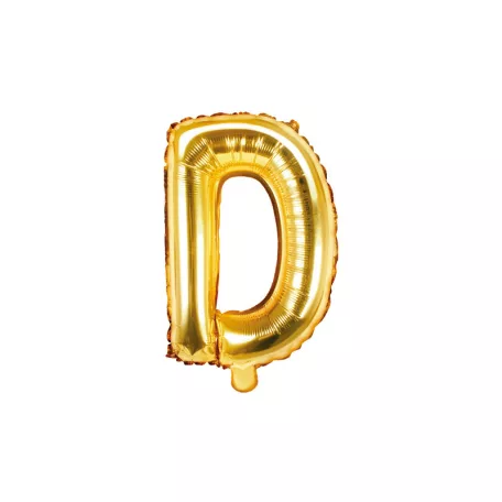 "D" betű fólia lufi 35cm arany