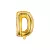 "D" betű fólia lufi 35cm arany