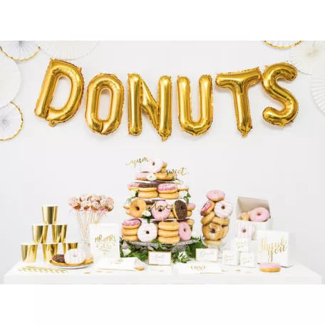 "D" betű fólia lufi 35cm arany