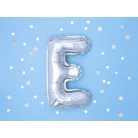 "E" betű fólia lufi 35cm ezüst