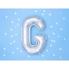 "G" betű fólia lufi 35cm ezüst