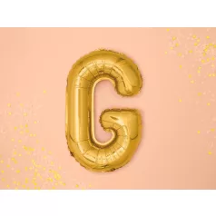 "G" betű fólia lufi 35cm arany