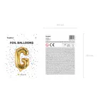 "G" betű fólia lufi 35cm arany