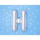 "H" betű fólia lufi 35cm ezüst