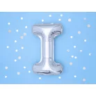 "I" betű fólia lufi 35cm ezüst