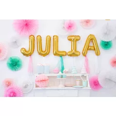 "J" betű fólia lufi 35cm arany