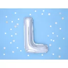 "L" betű fólia lufi 35cm ezüst