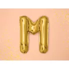 "M" betű fólia lufi 35cm arany