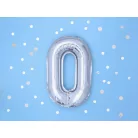 "O'' betű fólia lufi 35cm ezüst
