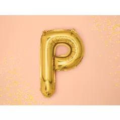 "P" betű fólia lufi 35cm arany