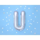 "U" betű fólia lufi 35cm ezüst