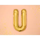 "U" betű fólia lufi 35cm arany