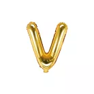 "V" betű fólia lufi 35cm arany