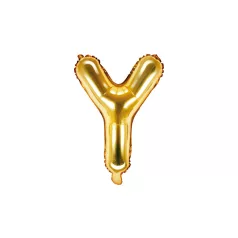 "Y" betű fólia lufi 35cm arany