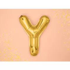 "Y" betű fólia lufi 35cm arany