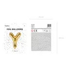 "Y" betű fólia lufi 35cm arany