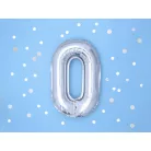 Szám fólia lufi ''0'' 35cm ezüst
