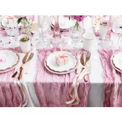 Doboz rózsaszín, arany pöttyökkel 6x3.5x5.5cm (10 db)