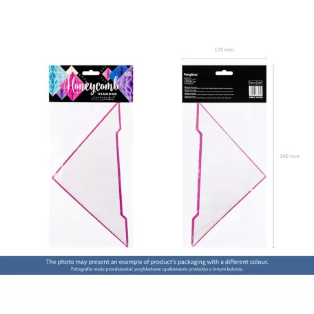 Méhsejt dekoráció gyémánt light égszínkék 30cm