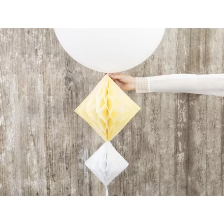 Méhsejt dekoráció gyémánt krémszín 30cm