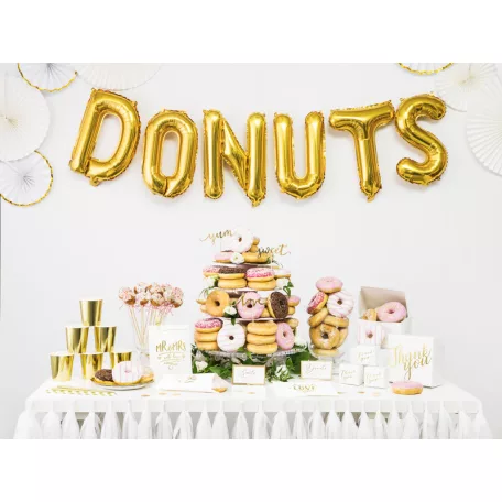 Ültetőkártya tartó arany szív (10 db)