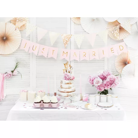 Ültetőkártya tartó rózsaarany szív (10 db)