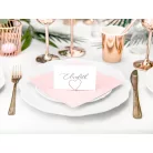 Ültetőkártya tartó rózsaarany szív (10 db)