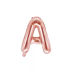 "A" betű fólia lufi 35cm rózsaarany