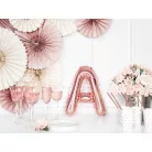 "A" betű fólia lufi 35cm rózsaarany