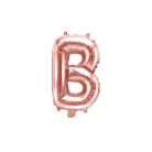 "B" betű fólia lufi 35cm rózsaarany