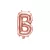 "B" betű fólia lufi 35cm rózsaarany