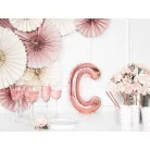 "C" betű fólia lufi 35cm rózsaarany