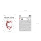 "C" betű fólia lufi 35cm rózsaarany