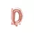 "D" betű fólia lufi 35cm rózsaarany
