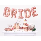 "D" betű fólia lufi 35cm rózsaarany