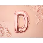 "D" betű fólia lufi 35cm rózsaarany