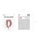 "D" betű fólia lufi 35cm rózsaarany