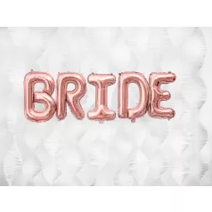 "E" betű fólia lufi 35cm rózsaarany