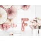 "F" betű fólia lufi 35cm rózsaarany