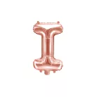 "I" betű fólia lufi 35cm rózsaarany
