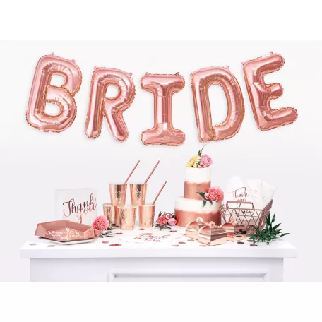 "I" betű fólia lufi 35cm rózsaarany