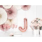 "J" betű fólia lufi 35cm rózsaarany