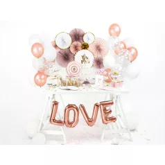 "L" betű fólia lufi 35cm rózsaarany