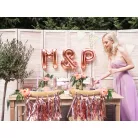 "M" betű fólia lufi 35cm rózsaarany