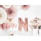 "N" betű fólia lufi 35cm rózsaarany