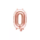 "O" betű fólia lufi 35cm rózsaarany