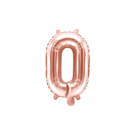 "O" betű fólia lufi 35cm rózsaarany